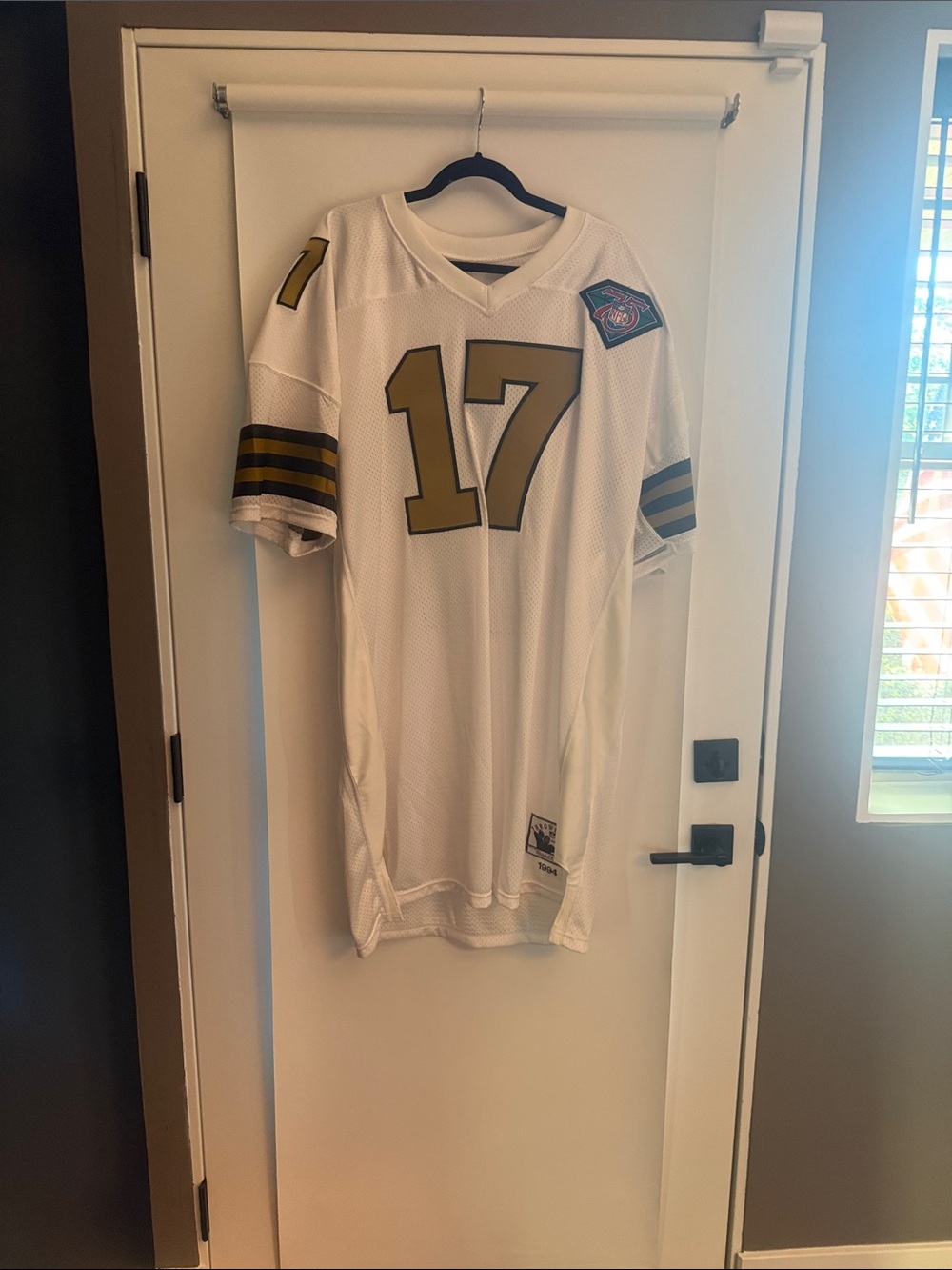 Reebok White Football Jersey with Gold Numbers - Men’s